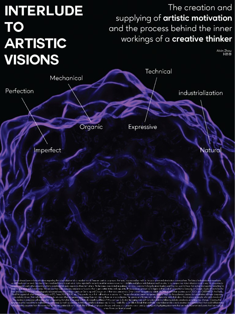 Interlude to Artistic Visions — denotative poster diagram