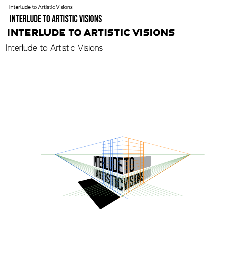 Type study — perspective grid and display-type scale