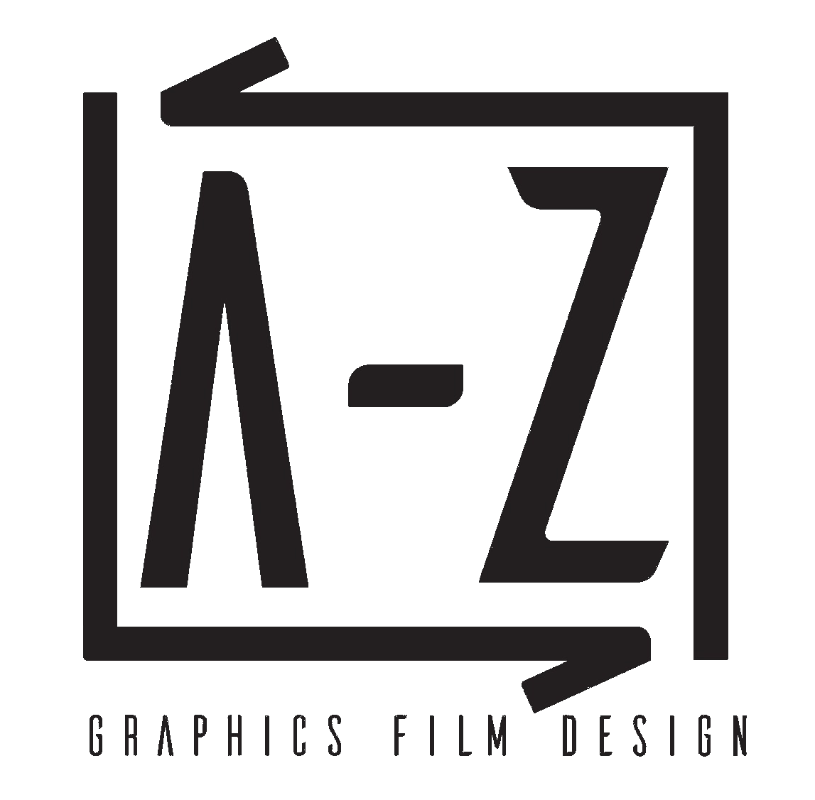 A–Z logo lockup — Graphics Film Design