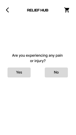 Mobile — pain or injury yes/no step