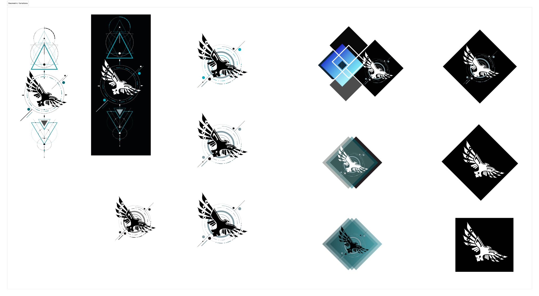 Geometric logo explorations for Rill Insights