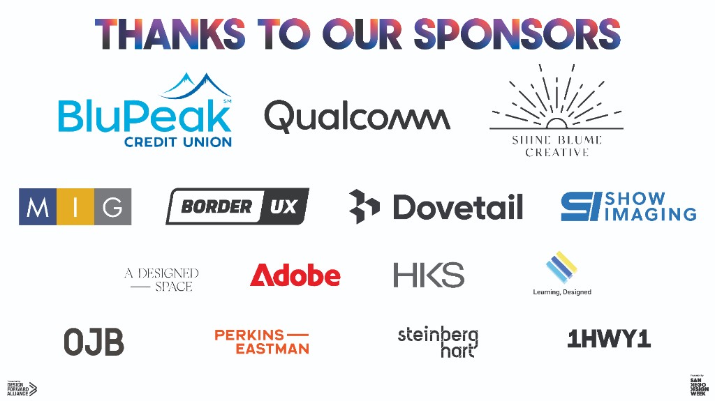 Thanks to our sponsors — corporate sponsor lockup sheet